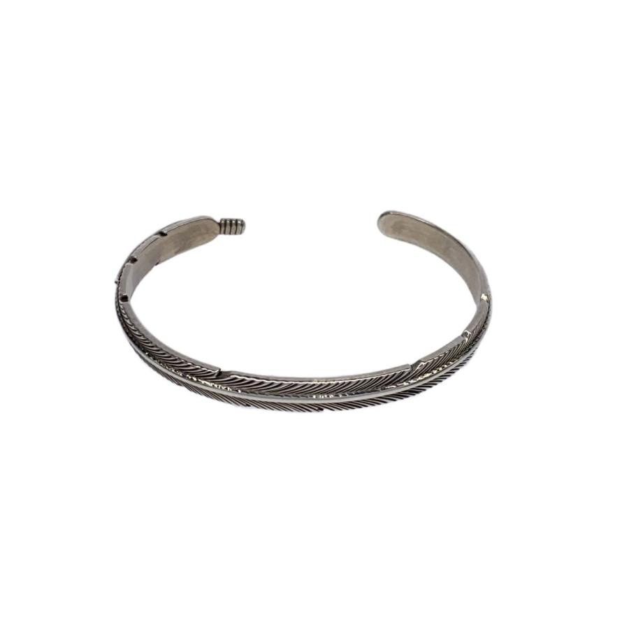 なぎ☆ ハーヴィーメイス　　フェザー　シルバーバングル　② NAVAJO◇ハーヴィーメイス/フェザーバングル/SV925/SLV/メンズ