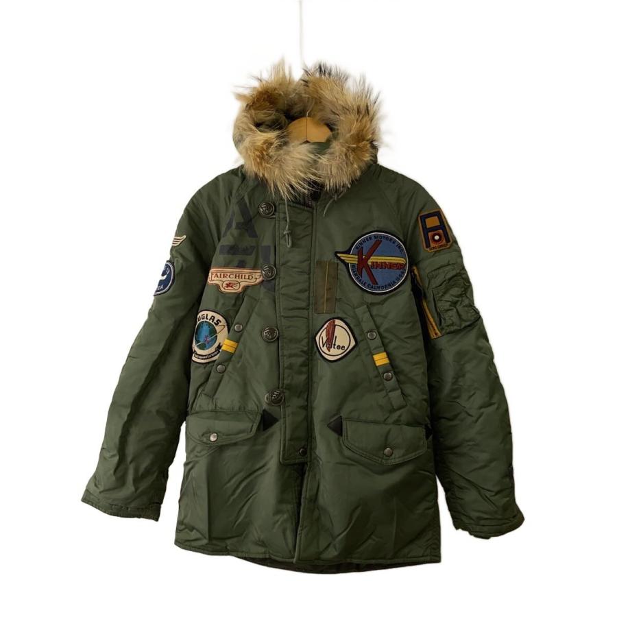 AVIREX◇A.C.C.PATCHED N-3B/フライトジャケット/M/ナイロン/KHK