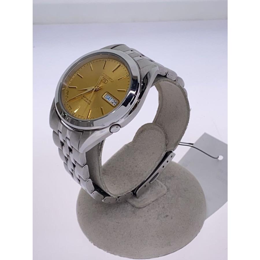 稼働　SEIKO　手巻き　腕時計　レクタン　ゴールド　3連チェーン SEIKO◇自動巻腕時計/アナログ/ステンレス/GLD/SLV/7S26-03V0