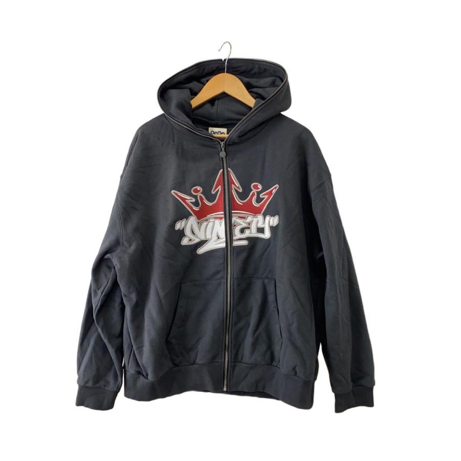 9090◇ジップパーカー/XL/コットン/BLK/NN1638 : セカンドストリート