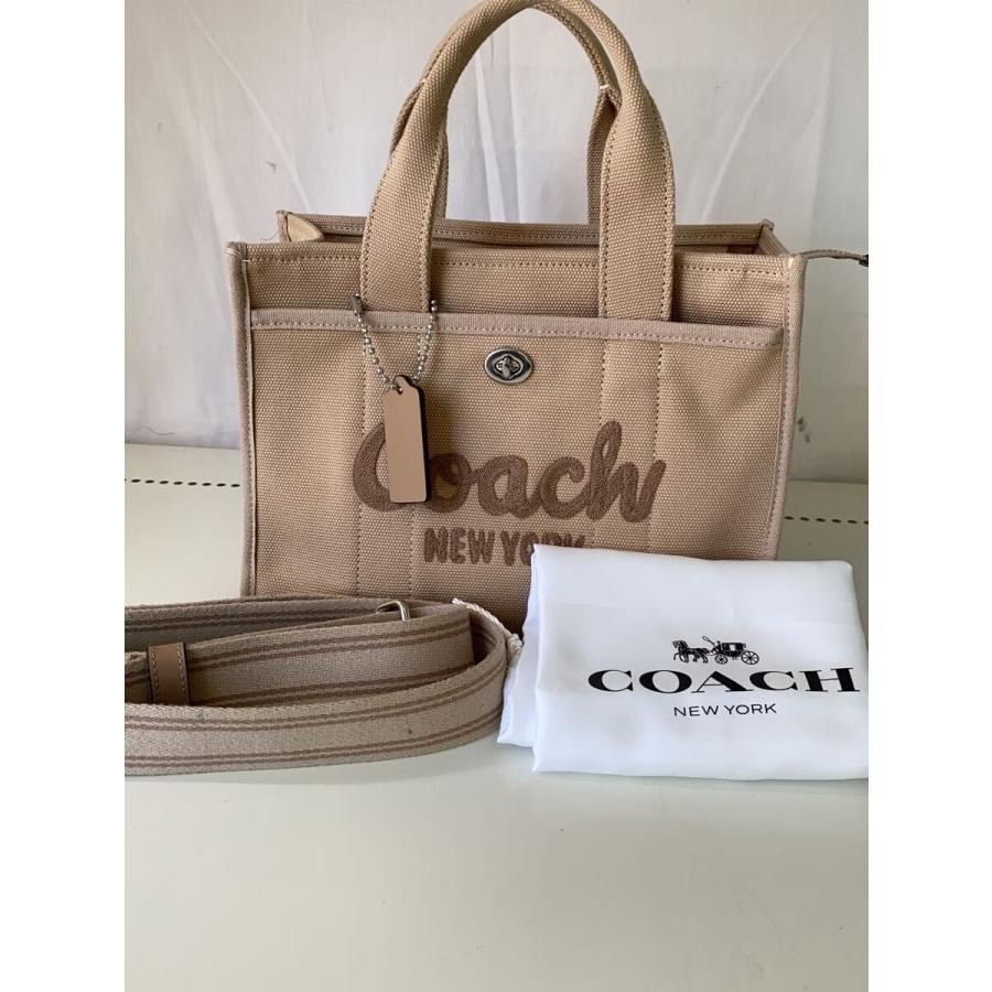 COACH◇カーゴ・トート26/キャンバス/BEG/無地 : セカンドストリート