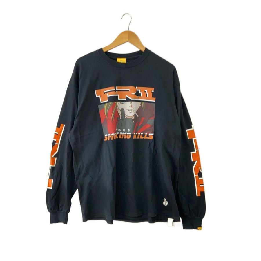 FR2◇長袖Tシャツ/L/コットン/BLK/プリント/SMOKING KILLS