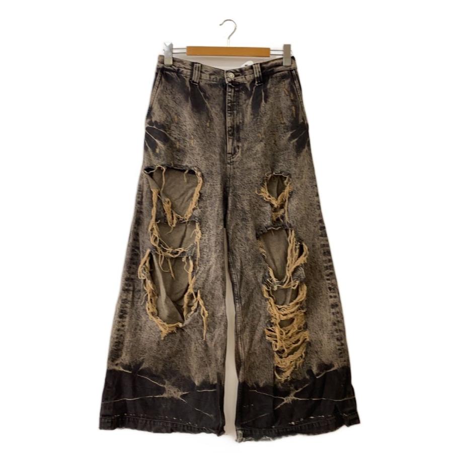 MAISON SPECIAL◇Destroy Denim Prime-Wide Pants/1/コットン/GRY 