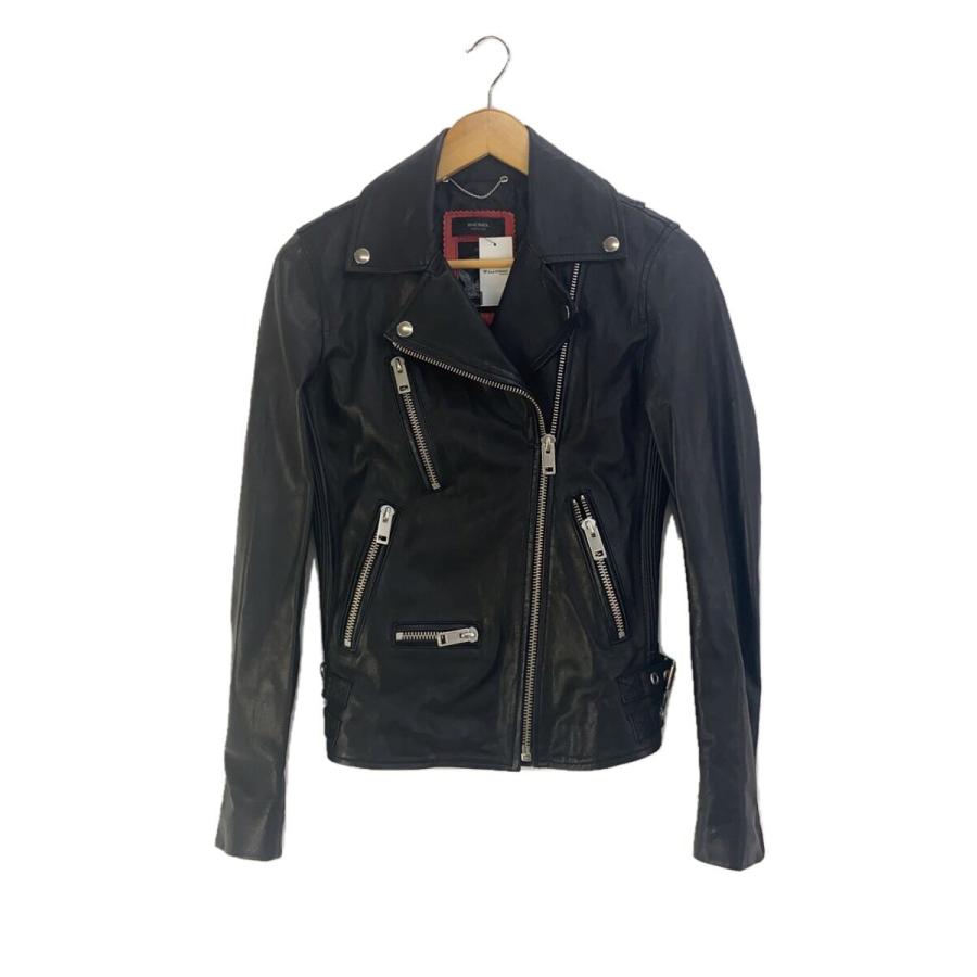DIESEL◇15AW/TIMELESS COLLECTION/ダブルライダースジャケット/XS/羊 