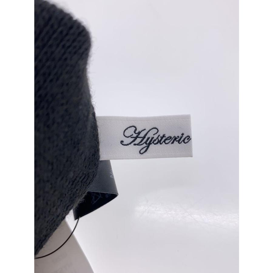 HYSTERIC GLAMOUR◇ニットキャップ/FREE/アクリル/BLK/総柄 HYSTERIC GLAMOUR◇ニットキャップ/FREE/アクリル/BLK/総柄