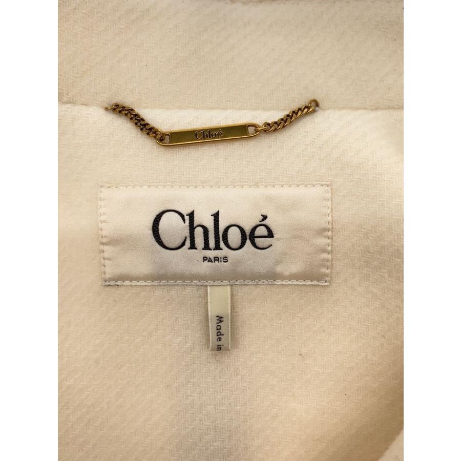 Chloe◆25SS/オーバーサイズショートコート/34/ウール/CRM/無地/CH24WMA9607248Aの画像