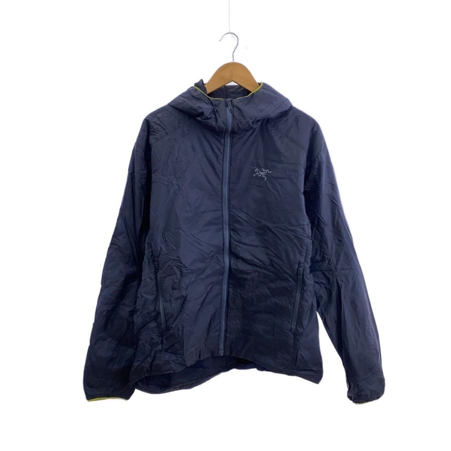 ARC'TERYX◇NUCLEI HOODYダウンジャケット/L/ポリエステル/NVY/無地
