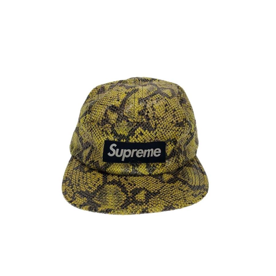 Supreme キャップ スネーク柄 Supreme◇USA製/スネークスキン/キャップ/--/ナイロン/YLW/総柄/メンズ