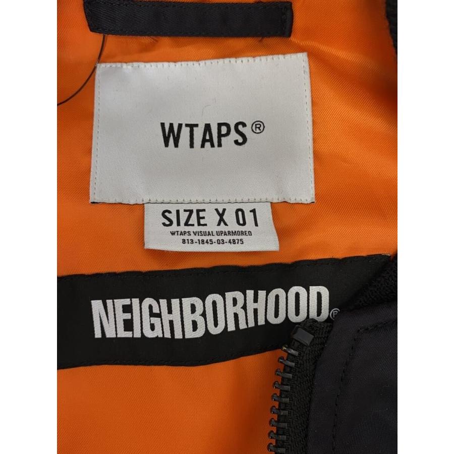 WTAPS◇19AW/×NEIGHBORHOOD/W1 VE JACKET /1/ナイロン/BLK/192BRNHD