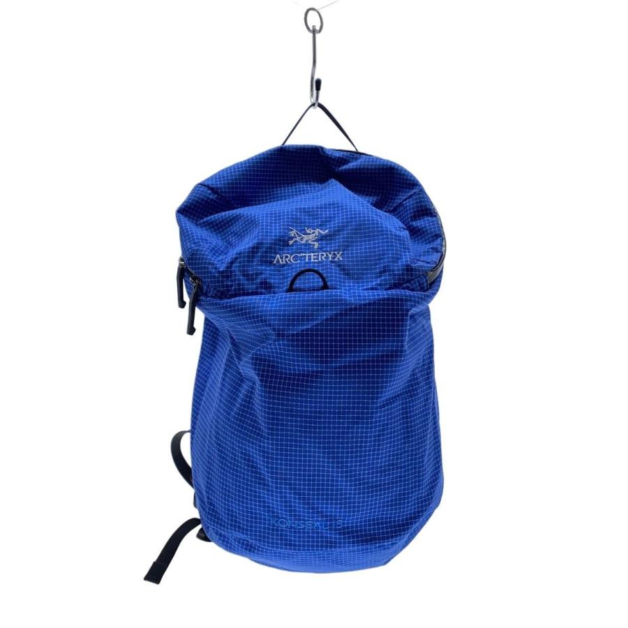 未使用ARC'TERYX KONSEAL 15 チェック柄バックパック 青 ARC'TERYX◇KONSEAL15/リュック/--/BLU/チェック// : セカンド