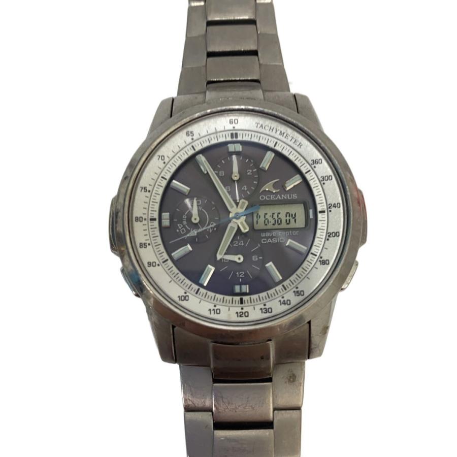 CASIO OCEANUS OCW-500TDJ チタン CASIO◇OCEANS/クォーツ腕時計/アナログ/チタン/BLK/SLV/チタン/OCW