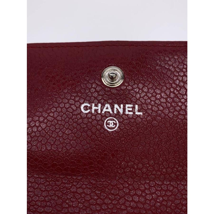 CHANEL◇長財布/マトラッセ/RED/無地/レディース// : セカンド