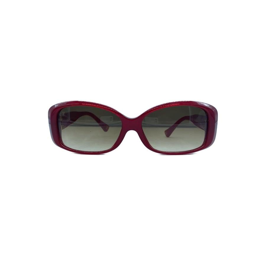 LOUIS VUITTON レッド サングラス Louis Vuitton Red Acetate Frame Ursula Strass Sunglasses Z0133E