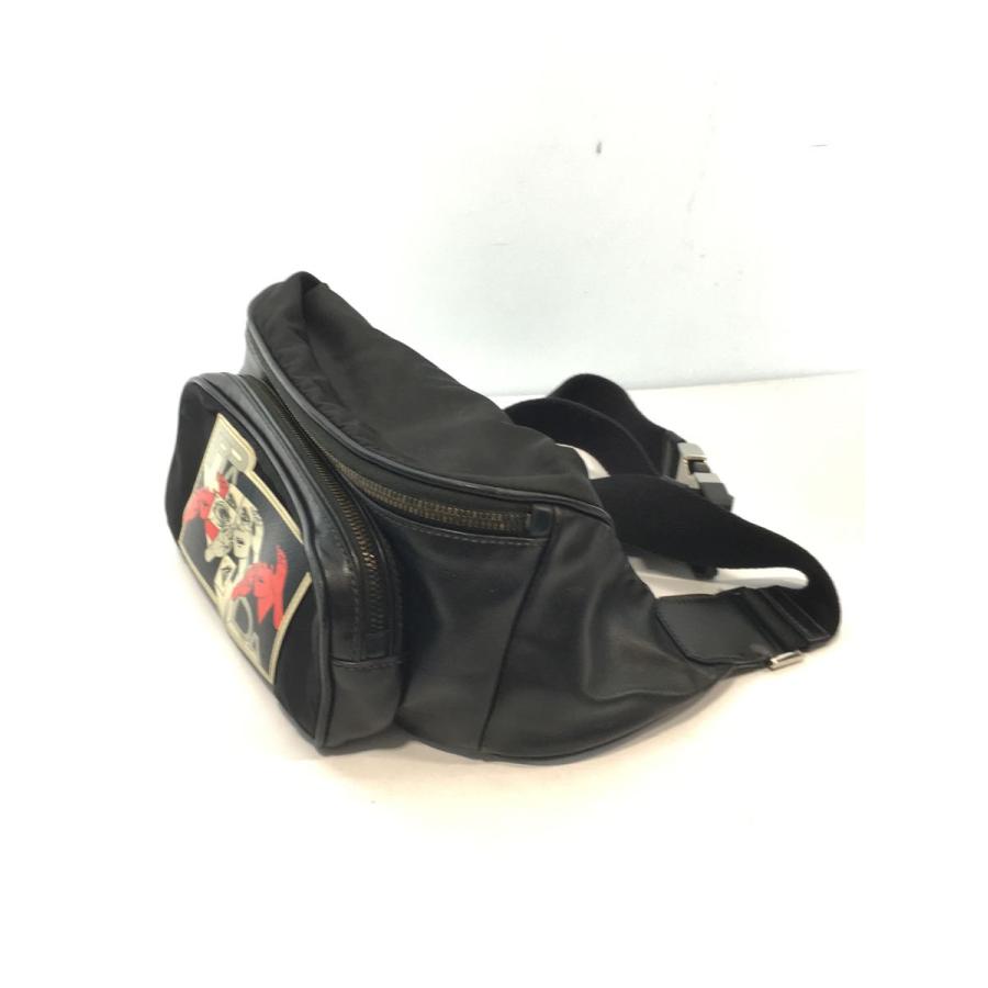 PRADA◆ウエストバッグ/レザー/BLK/2VL006/ブラック/鞄/中古/｜ssol-shopping｜02