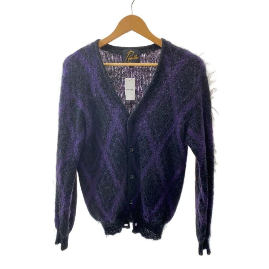 Needles◇カーディガン(薄手)/S/モヘア/マルチカラー/紫/黒/ブラック