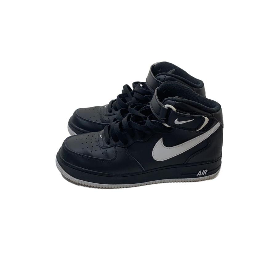 NIKE◇AIR FORCE 1 MID 07_エアフォース ミッド 07/27cm/BLK/レザー 