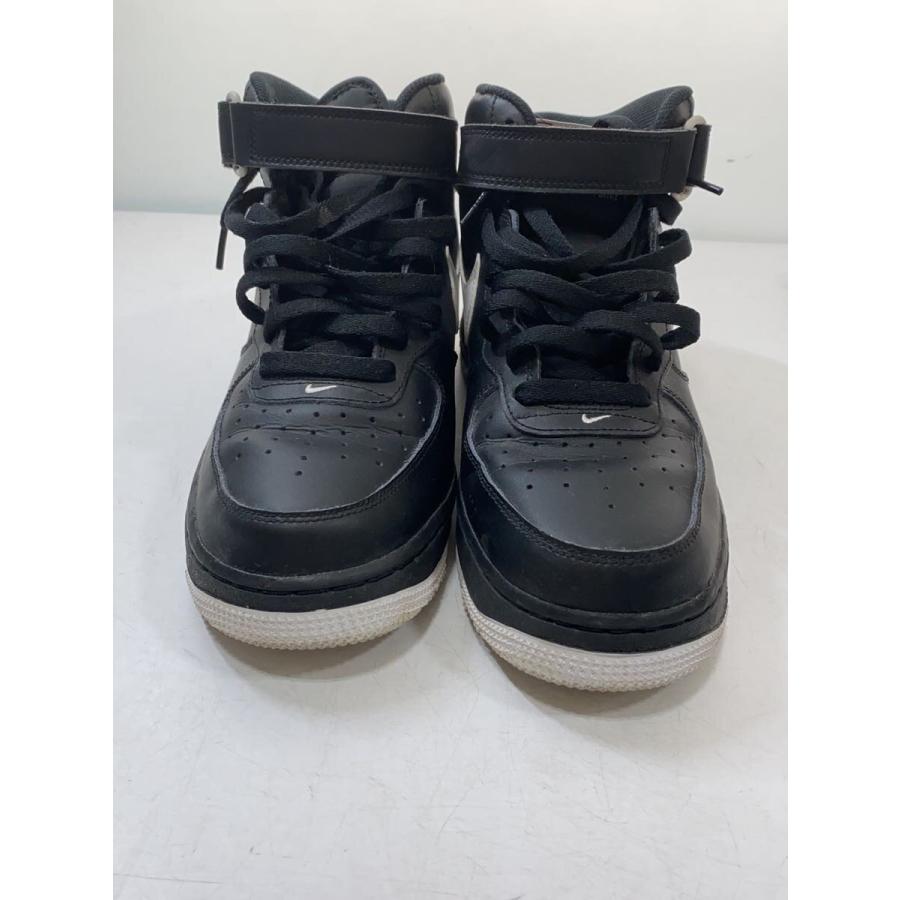 NIKE◇AIR FORCE 1 MID 07_エアフォース ミッド 07/27cm/BLK/レザー 