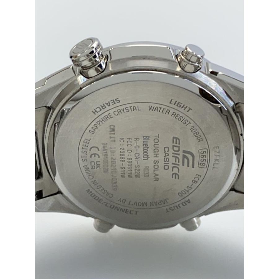 CASIO◇ソーラー腕時計/デジアナ/ステンレス/NVY/SLV/ECB-S100YD-2AJF