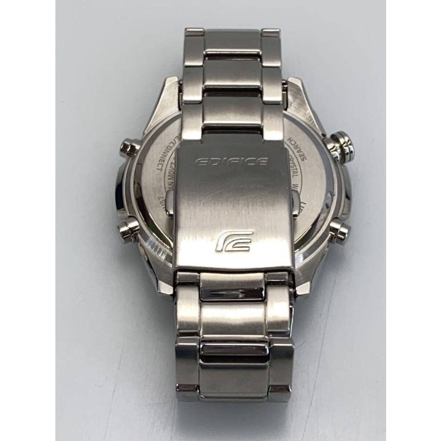 CASIO◇ソーラー腕時計/デジアナ/ステンレス/NVY/SLV/ECB-S100YD-2AJF