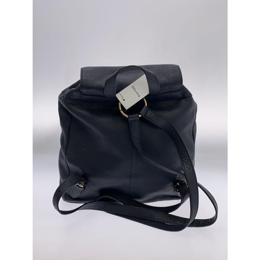 COACH◇オーールレザー/リュック/レザー/ネイビー/無地/F37410/擦れ