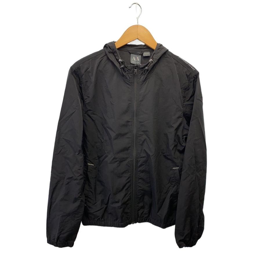 美品　Armani Exchange ブラックナイロンジャケット ARMANI EXCHANGE◇ナイロンジャケット/S/ナイロン/BLK : セカンド