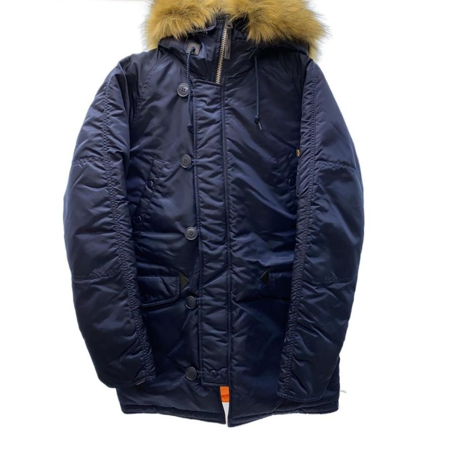 ALPHA INDUSTRIES◇N-3B/フライトジャケット/S/ナイロン/ネイビー/1615