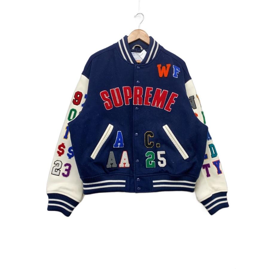 Supreme◇25ss/Praises Varsity Jacket/スタジャン/L/ウール/ネイビー