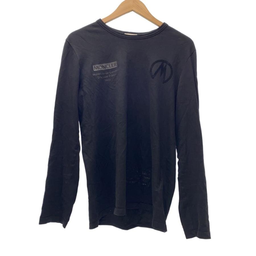 MONCLER◇長袖Tシャツ/M/コットン/BLK/無地/C-SCOM-20-6723