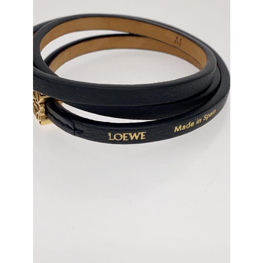 LOEWE◆ツイストバングル/レザー/BLK/レディース_1
