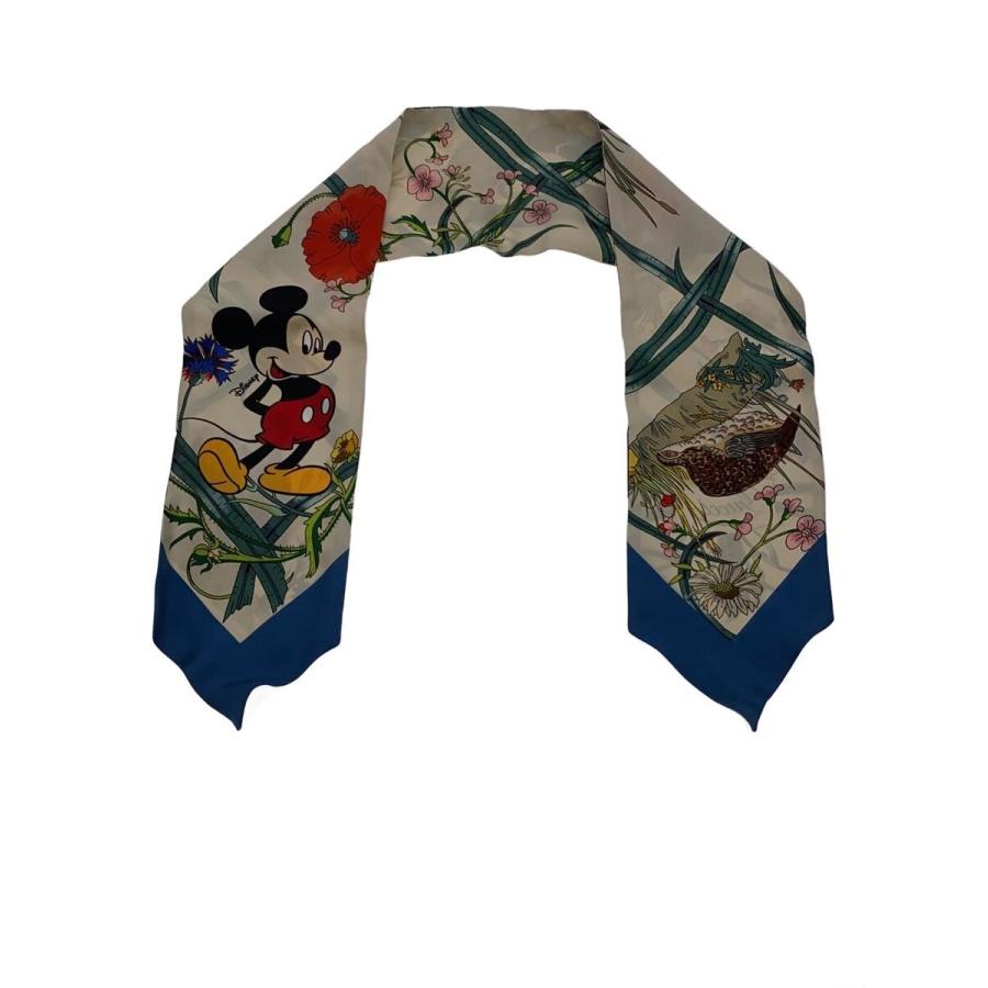 Gucci ミッキーマウス グッチ シルクスカーフ GUCCI◇ミッキーマウス/スカーフ/シルク/マルチカラー/レディース