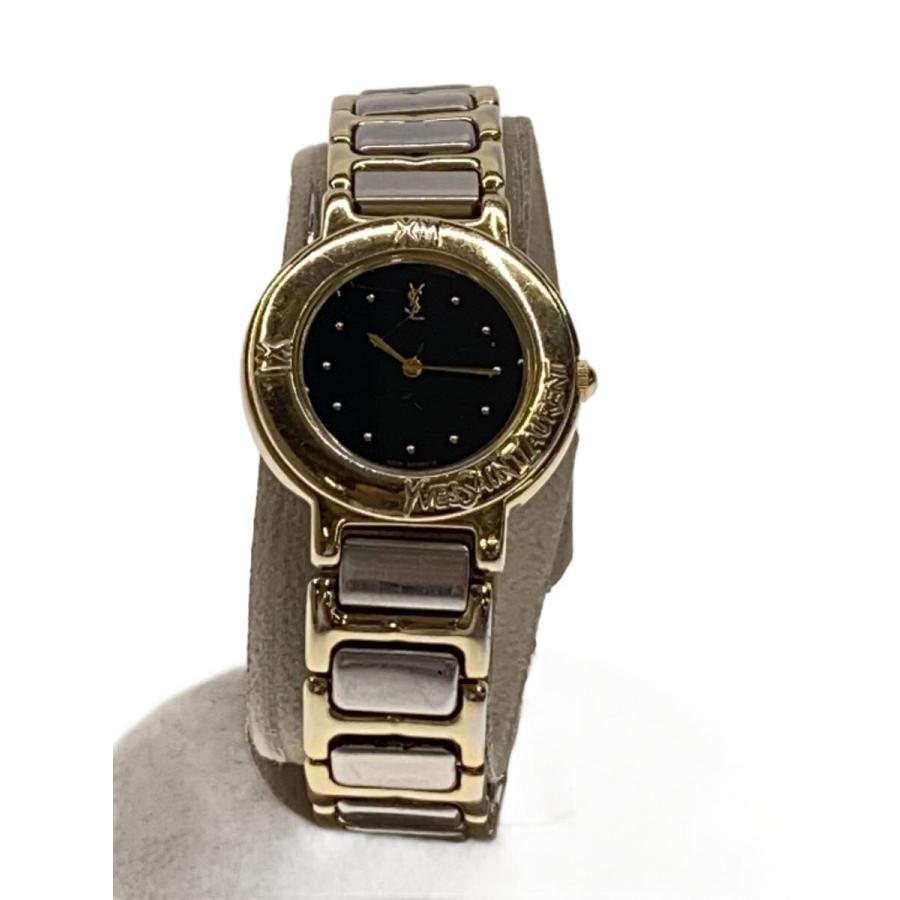 YVES SAINT LAURENT◇腕時計/アナログ/BLK/GLD// : セカンドストリート