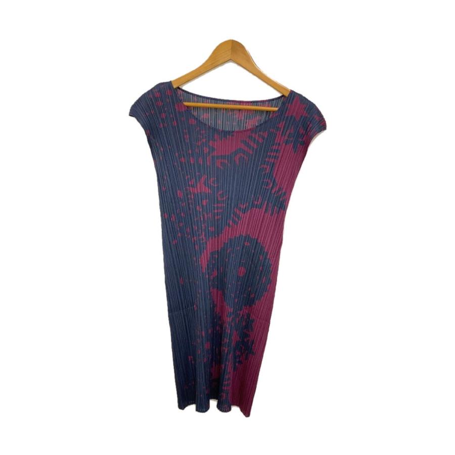 PLEATS PLEASE ISSEY MIYAKE◇ノースリーブワンピース/3/ポリエステル