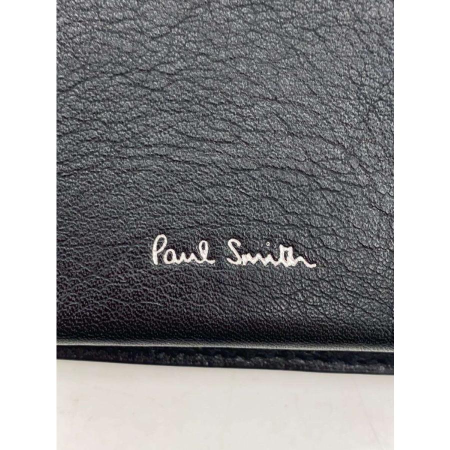 Paul Smith◇シグネチャーストライプコードフォンポーチ/レザー/BLK