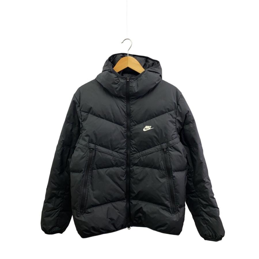 NIKE◇nike SF Windrunner Hoodie JKT /ダウンジャケット/L//BLK
