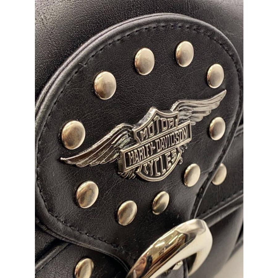 HARLEY DAVIDSON◇ウエストバッグ/レザー/BLK/スタッズ : セカンド