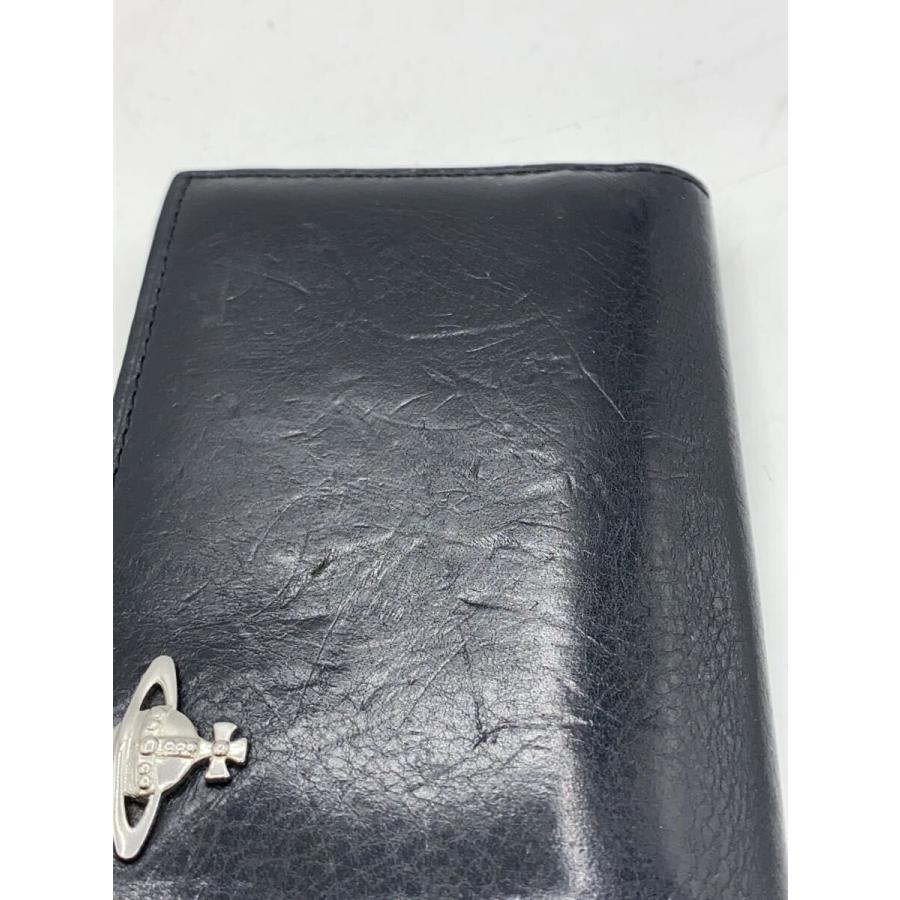 新品同様 ヴィヴィアン ケース 財布 カードケース 黒 レザー Vivienne Westwood◇カードケース/レザー/BLK/無地/メンズ : セカンド
