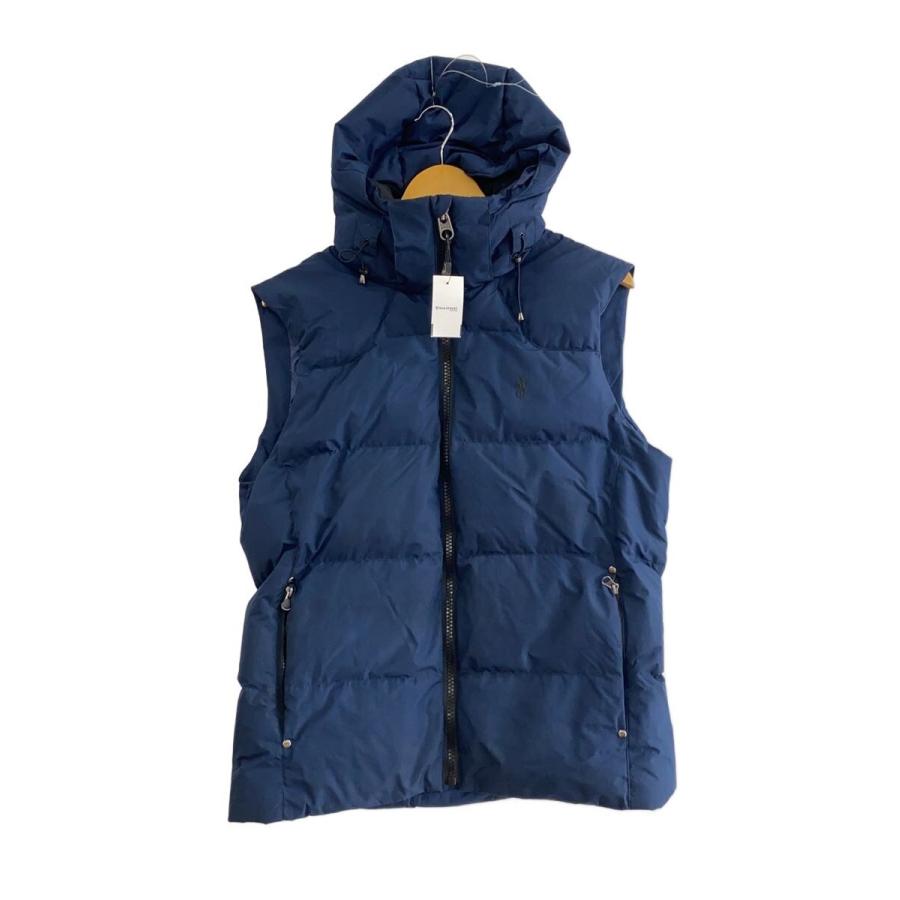未使用 ダウンベスト L ネイビー Lauren Ralph Polo 2way 並行輸入品】ラルフローレン メンズ L USボーイズサイズ ダウンベスト ジャケット・アウター