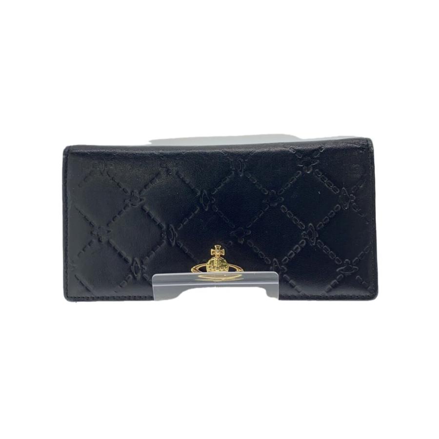 Vivienne Westwood◇長財布/レザー/BLK/レディース : セカンド