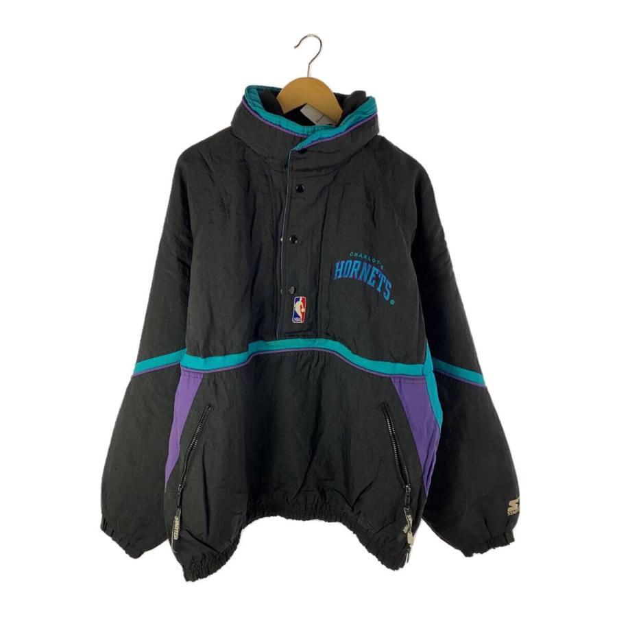 STARTER◇ナイロンジャケット/XL/ナイロン/BLK/90s/NBA/HORNETS STARTER◇ナイロンジャケット/XL/ナイロン/BLK/90s/NBA/HORNETS