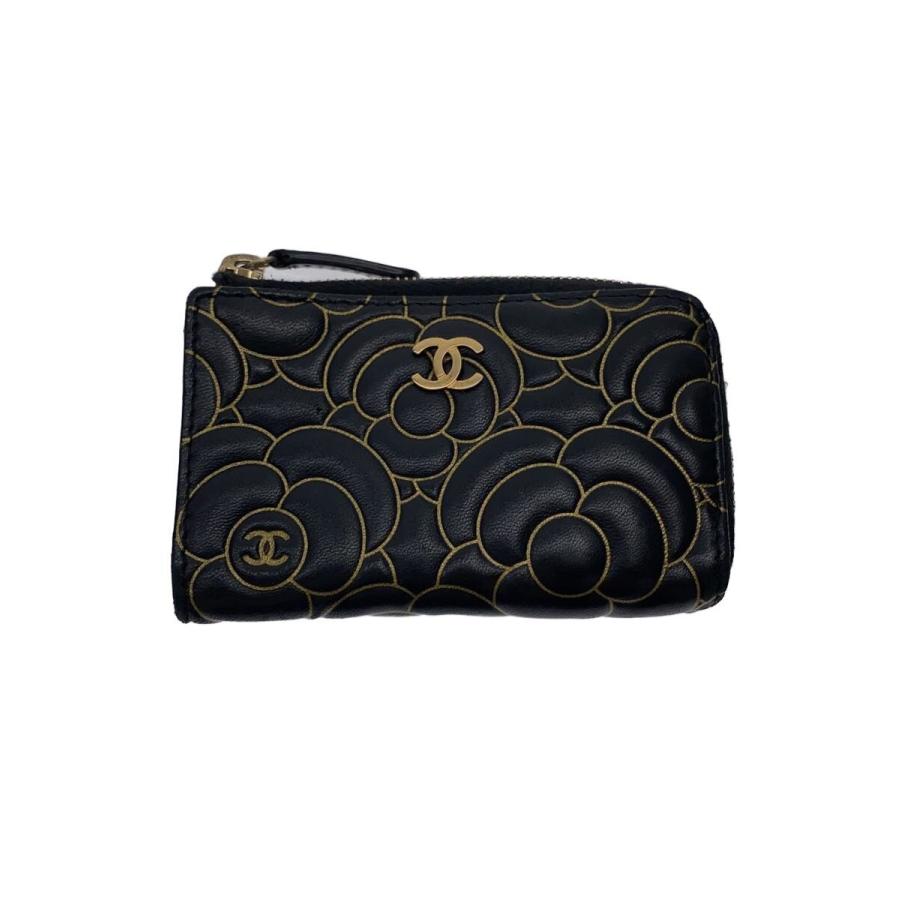 CHANEL◇コインケース/レザー/BLK/レディース : セカンドストリート