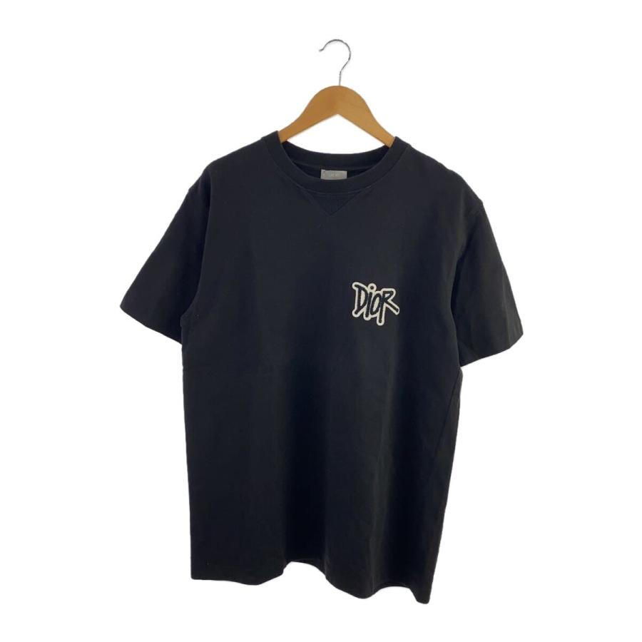 Dior HOMME◇×shawn stussy/Tシャツ/XL/コットン/BLK/033j625i0554 