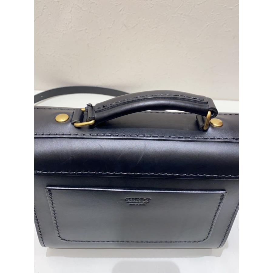 HERZ◇樽型ショルダーバッグ/2way/レザー/BLK// : セカンドストリート