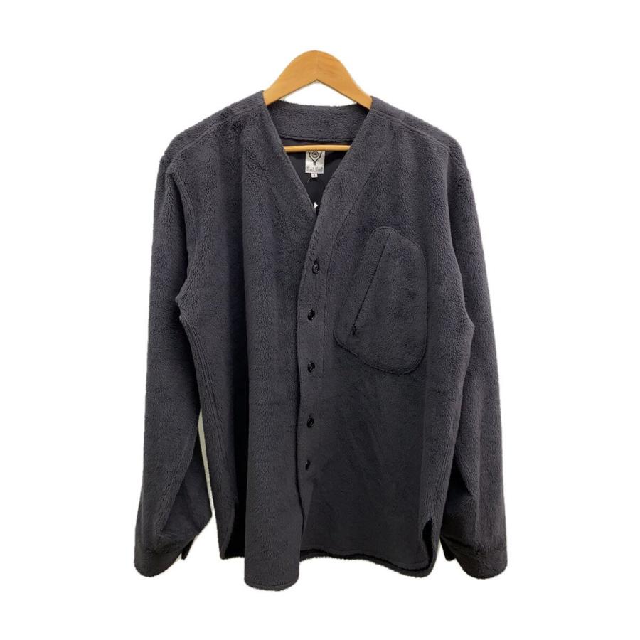 South2 West8 グレー ジャケット L s2w8 South2 West8(S2W8)◇ノーカラーフリースシャツ/ジャケット/S