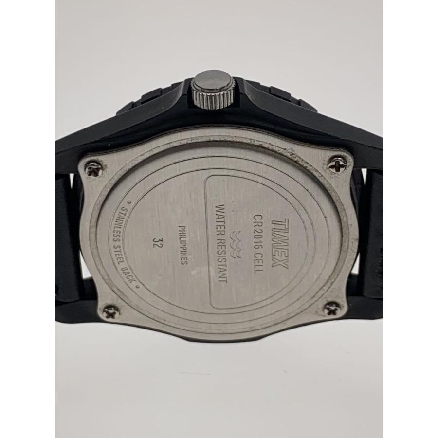 TIMEX◇×RHC Ron Herman/クォーツ腕時計/アナログ/レザー/WHT/BLK