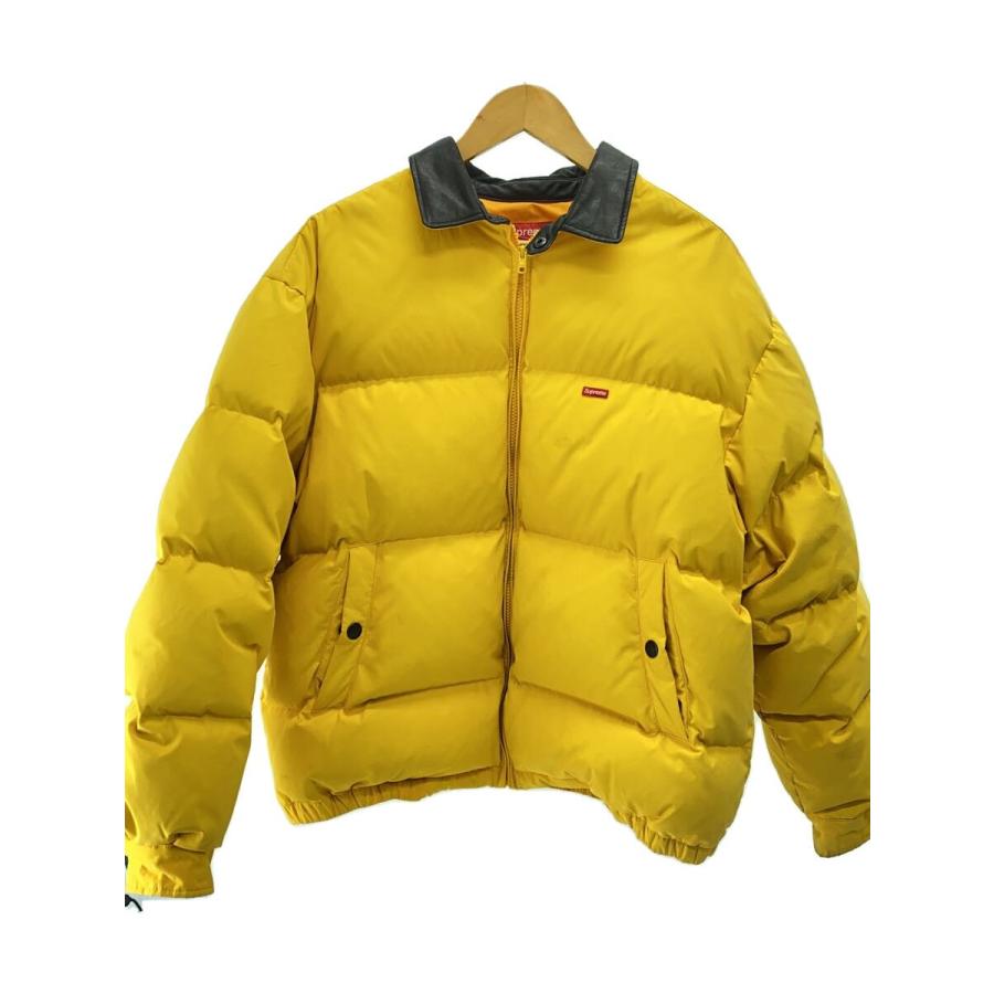 Supreme◇19AW/Leather Collar Puffy Jacket/ダウンジャケット/L