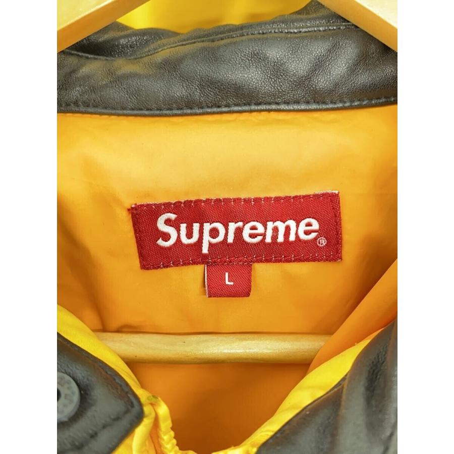 Supreme◇19AW/Leather Collar Puffy Jacket/ダウンジャケット/L