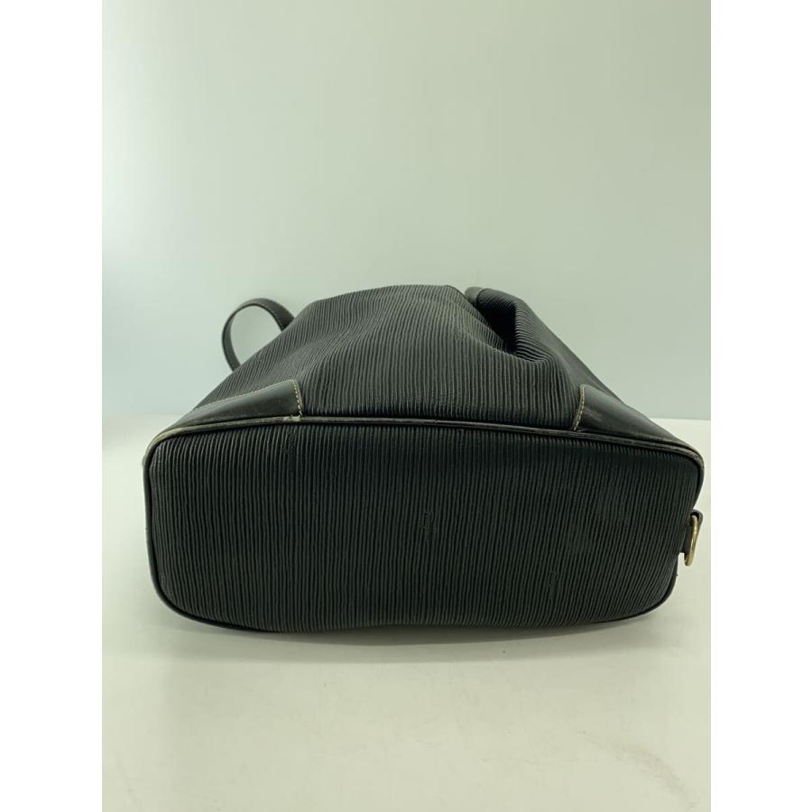 Salvatore Ferragamo◇90s/巾着バッグ/レザー/ブラック/ag21 2199/角