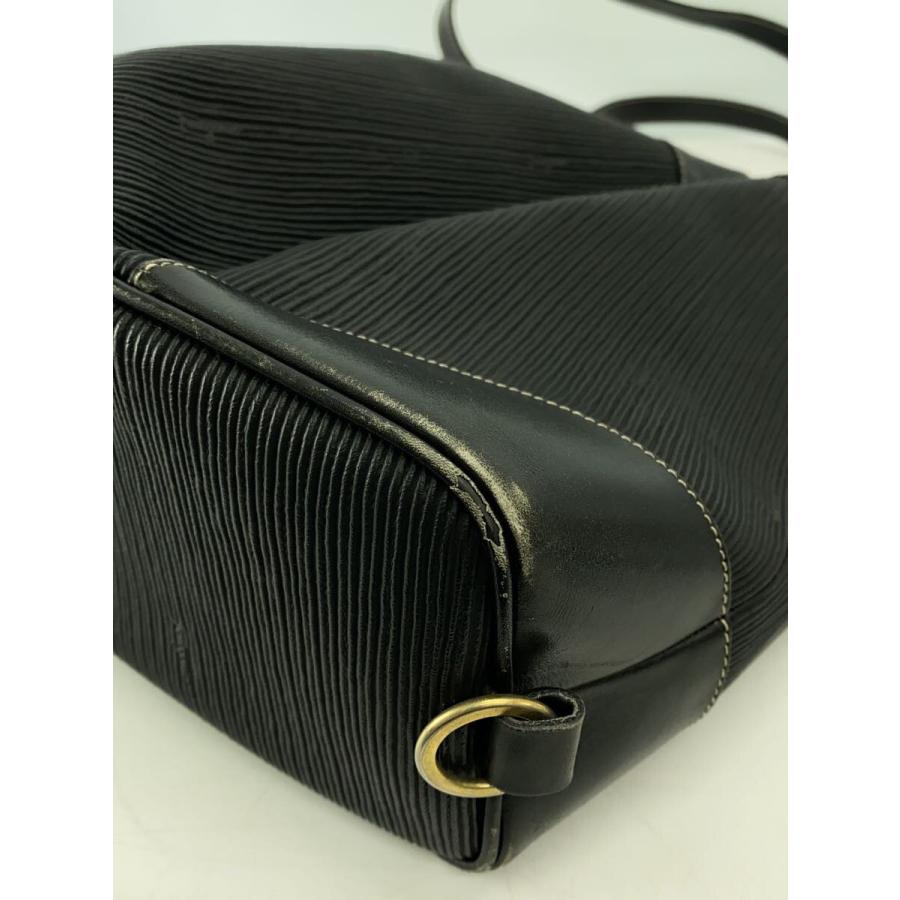 Salvatore Ferragamo◇90s/巾着バッグ/レザー/ブラック/ag21 2199/角