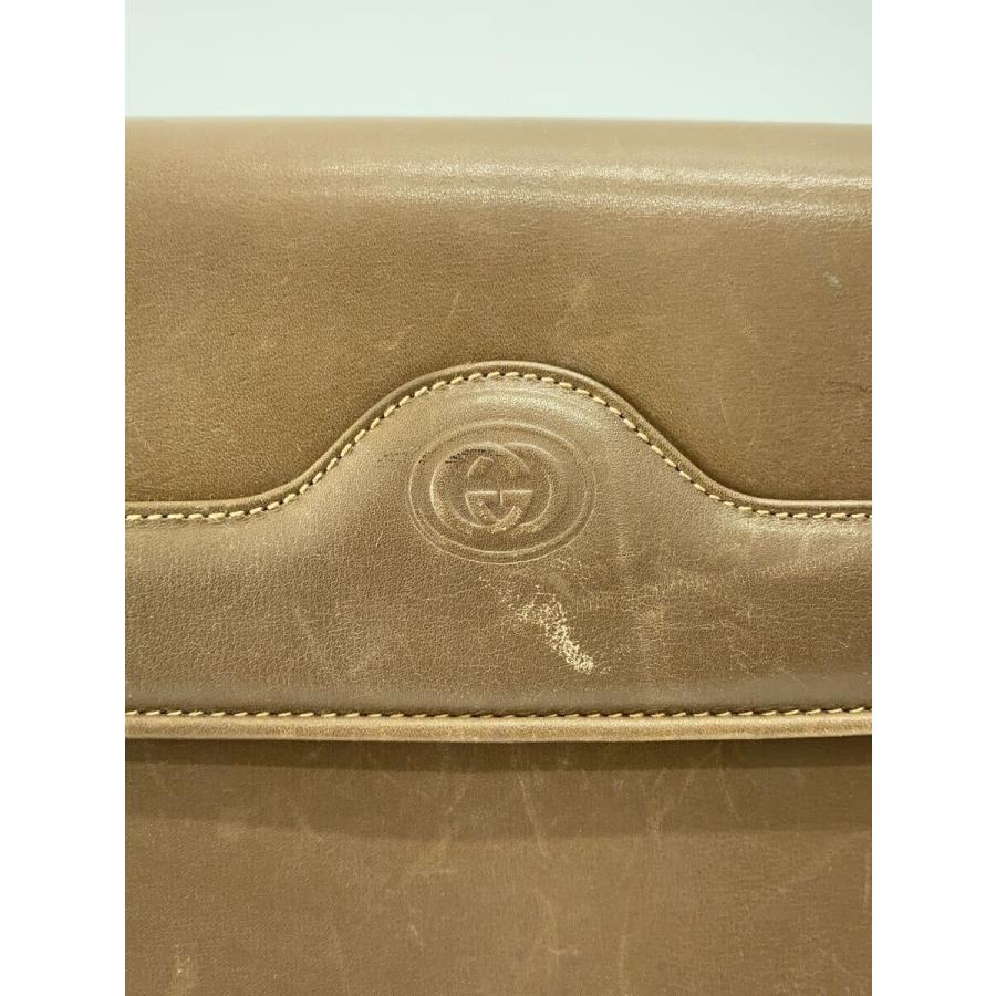 GUCCI◇本体傷有/オールドグッチ/2wayクラッチショルダーバッグ/レザー