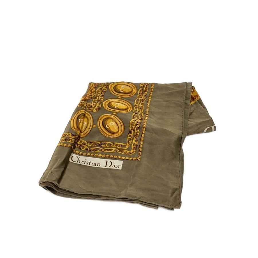 Christian Dior◇スカーフ/シルク/総柄/チェーン柄 : セカンド